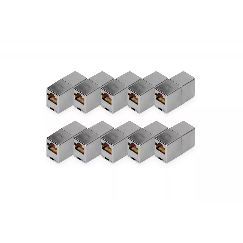 Digitus CAT 5e RJ45 mova jungtis, 10 vnt., auksuoti kontaktai, sidabrinė