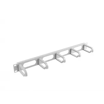 Kabelių tvarkymo panelė LANBERG AK-1205-S, 1U metalinė, 19 colių (48,3 cm), gylis 80 mm, pilka