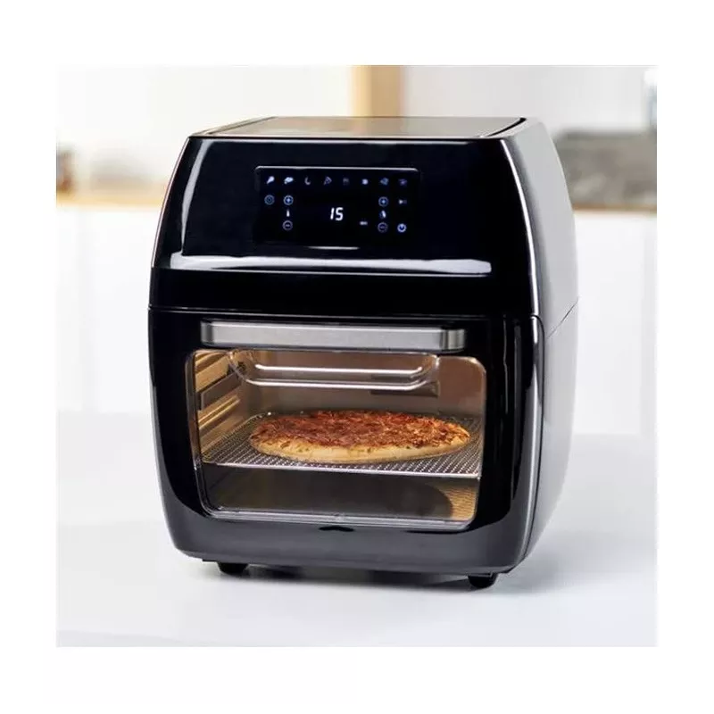 Karšto oro gruzdintuvė Black & Decker BXAFO1200E — 12 L, 1700 W, jutiklinis valdymas, 40–200 °C, rotiseris, kepimas ir gruzdinimas
