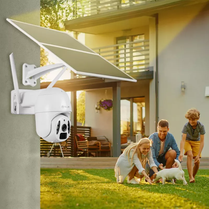Tellur Smart WiFi Solar Camera P&T 3MP 2K UltraHD – belaidė saulės energijos stebėjimo kamera