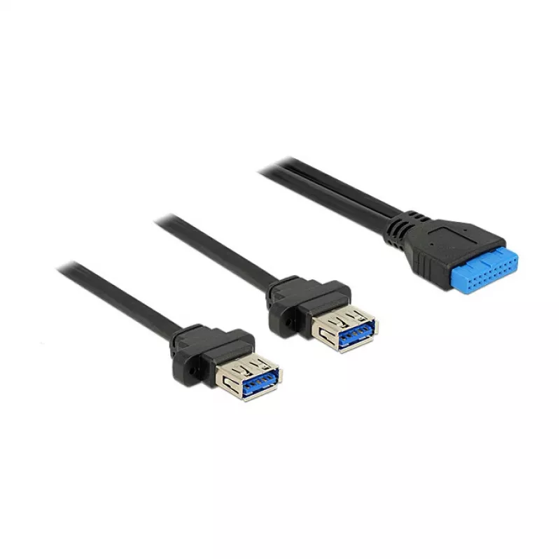 USB ilginimo kabelis DeLOCK 85244 0,8 m Juodas