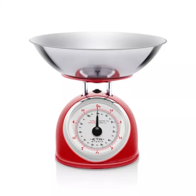 Mechaninės virtuvinės svarstyklės ETA ETA577790030 – 5 kg, 25 g tikslumas, nerūdijančio plieno viršus
