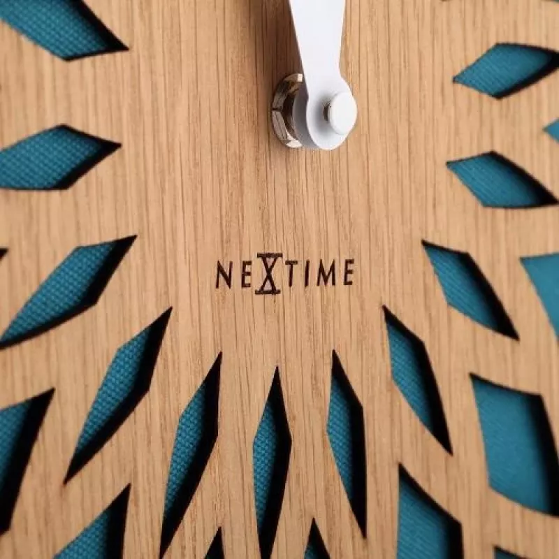 NeXtime klok 3149tq Sun Large sieninis laikrodis, Ø50 cm, turkio spalvos