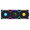 Ventiliatorių rinkinys Lian Li UNI FAN SL Wireless LCD 120 Juodas 3 vnt