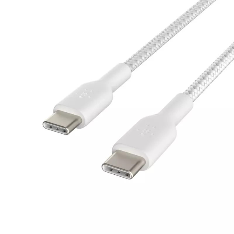Pintas USB-C į USB-C laidas, 1 m, baltas