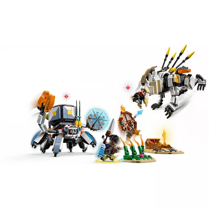 LEGO rinkinys Horizon Adventures 77037 – Aloy ir Varl prieš Šarvojėją ir Dantytį, 768 dalių, 2 minifigūrėlės