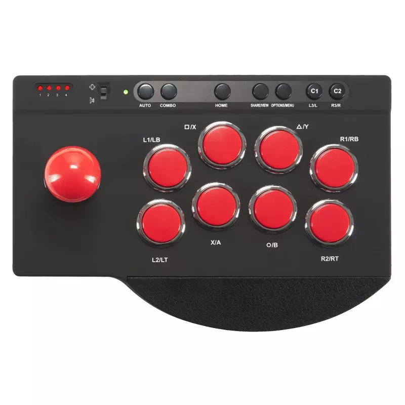 „Subsonic SA5662“ kovos pultelis (fightstick) juodas/raudonas, Bluetooth, USB, PlayStation 4
