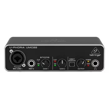 Behringer UMC22 papildoma muzikos įranga – koncertinis/studijinis preampas