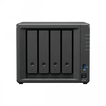 Darbalaukio NAS SYNOLOGY DP340 su R1600 procesoriumi, 16 GB RAM, 32 TB HDD, 4 lizdai, RAID palaikymas, juoda