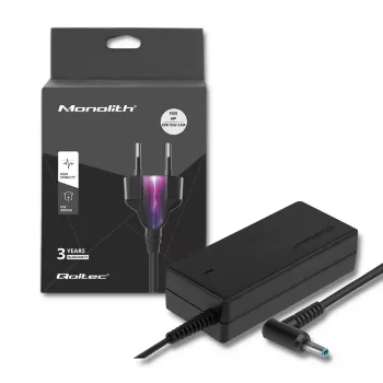 Qoltec nešiojamojo kompiuterio maitinimo blokas HP 65W 19.5V 3.33A 4,5x3,0 mm + kaištis 50051.65w.hp