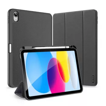 Dėklas planšetei DUX DUCIS DOMO sulankstomas su laikikliu pieštukui, iPad 10 (2022), juodas