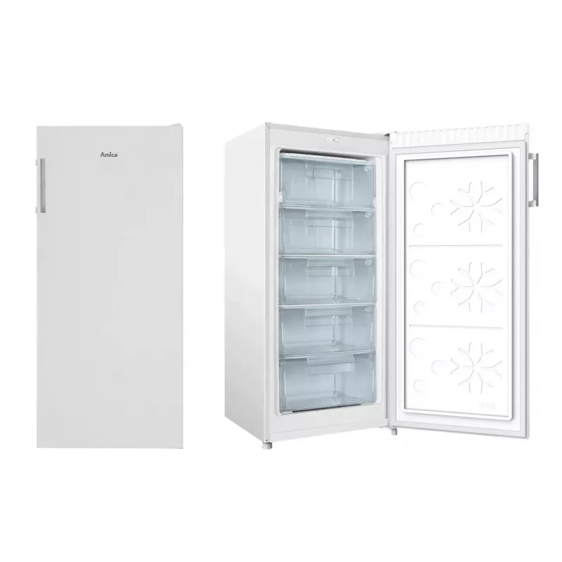 Šaldiklis/krūtinė AMICA FZ208.3AA(E) – 208 L bendras, 145 L naudingas, viršuje montuojamas, baltas, reversinės durelės, R600a