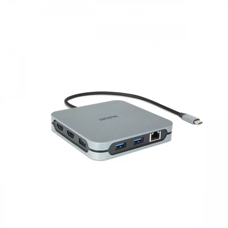 DICOTA D32057 USB Type-C stotelė 10000 Mbit/s sidabrinė