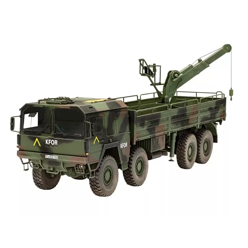 Plastikinis modelis REVELL Man 10T Milgl 8x8 sunkvežimis 1/35 masteliu