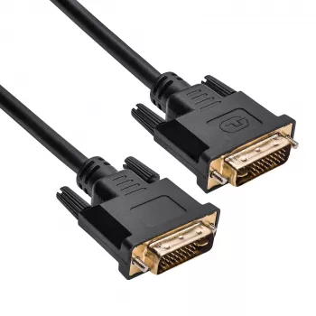Akyga AK-AV-02 DVI-I Dual Link kabelis 24+5 kontaktų, 1,8 m, juodas