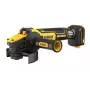 Belaidis kampinis šlifuoklis DeWalt DCG409VSN-XJ, su įspėjimu apie bateriją