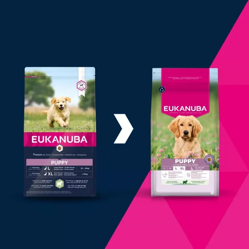 EUKANUBA Puppy L XL Rich in lamb & rice – sausas šunų ėdalas – 12 kg