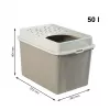 rotho Berty Eco Cappuccino katės kraiko dėžė – technopolimeras, 50 L, 572×393×404 mm, be BPA, 1 kg