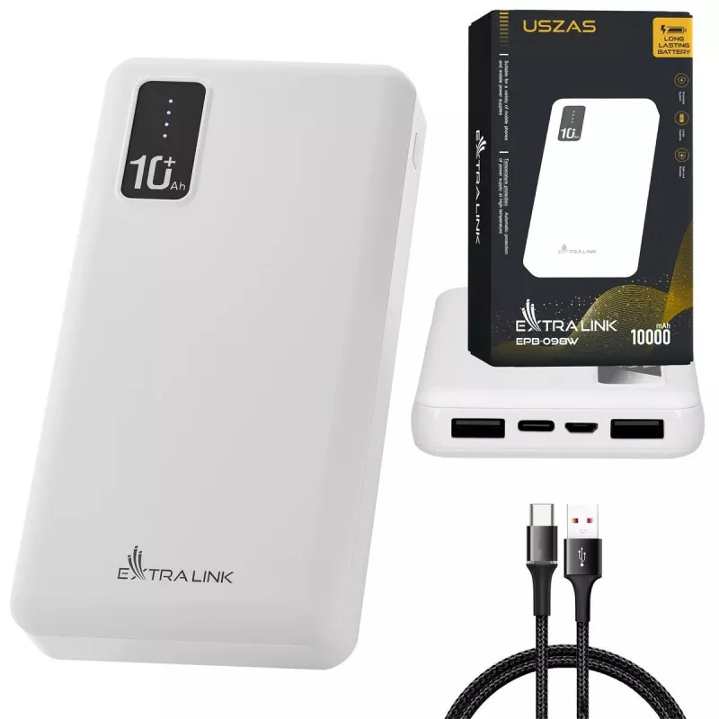 Nešiojamas išorinis akumuliatorius Extralink EPB-098W 10000mAh
