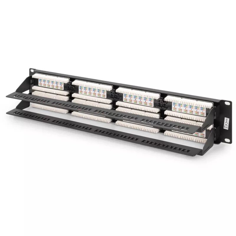 DIGITUS Patch Panel RJ-45 48 prievadų pilkas RAL 7035 2U (DN-91648U)