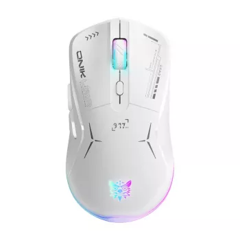 Žaidimų pelė Onikuma CW917 2.4G belaidė, su laidu, balta