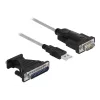 DeLOCK Adapter USB 2.0 Type-A į RS-232 D-Sub 9 + D-Sub 25