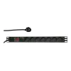 Apsauginis įtampos filtras LogiLink PDU7C01 juodas 7 kištukiniai lizdai 230 V 2 m