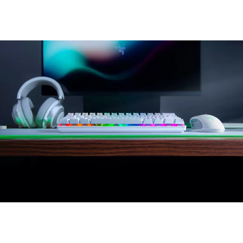 RAZER Huntsman Mini Mercury Edition klaviatūra su Purple Switch (JAV išdėstymas)