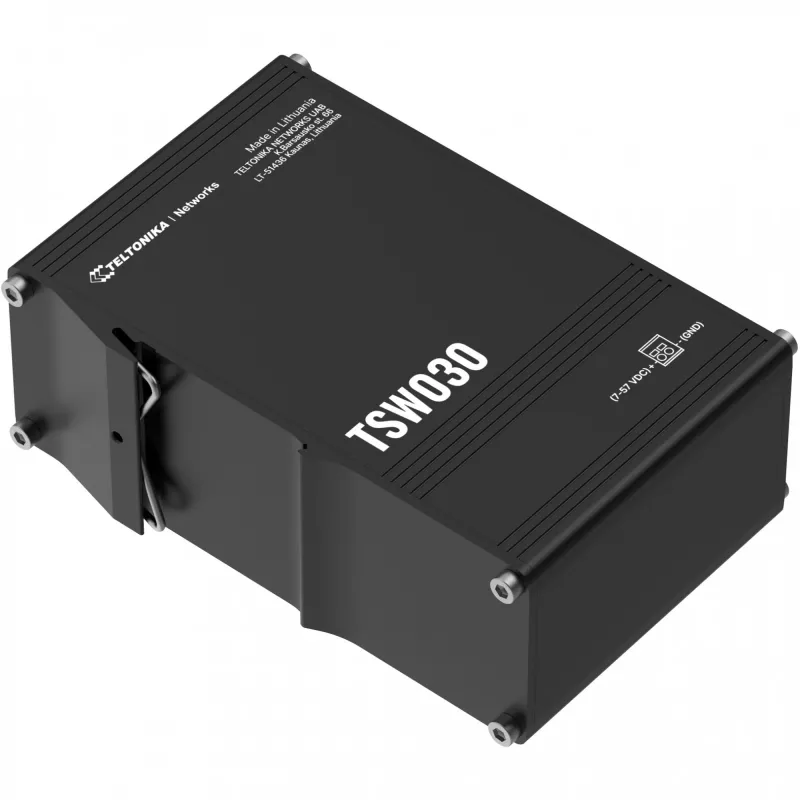 Teltonika TSW030 – Nekonfigūruojamas 8 pramoninis Ethernet komutatorius