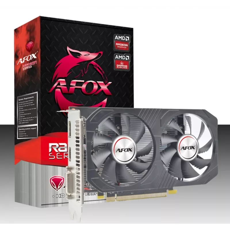 AFOX AMD Radeon RX 550 4 GB GDDR5 vaizdo plokštė, 1183 MHz, 128 bitų, dviejų ventiliatorių