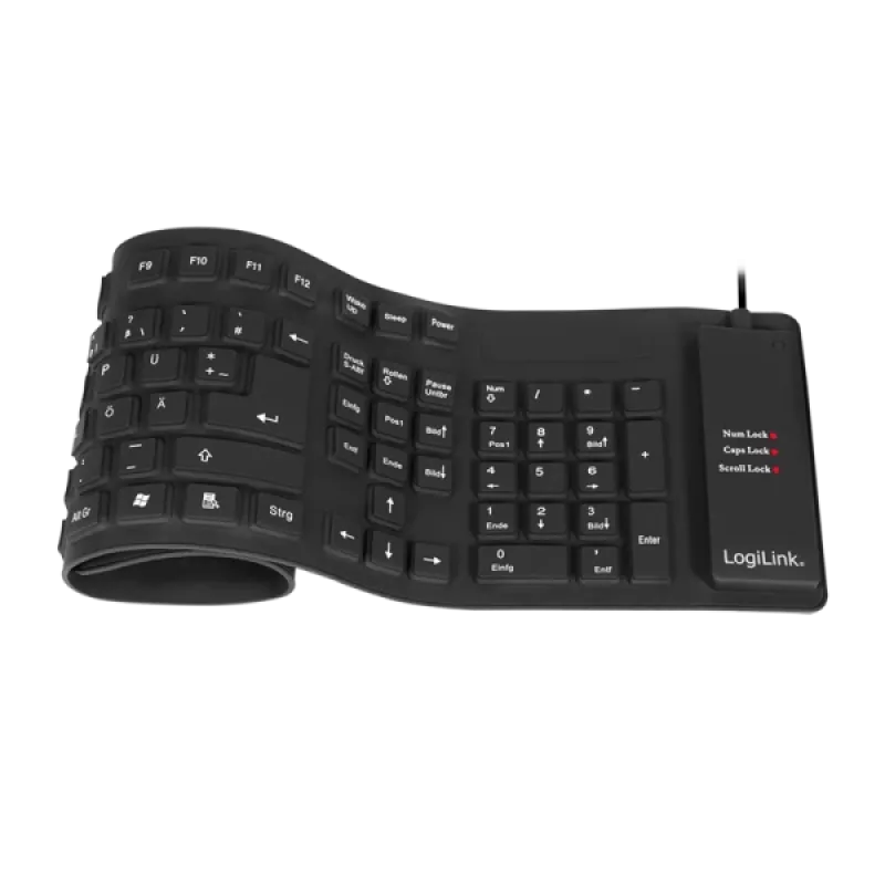 LogiLink ID0019A Universal USB klaviatūra QWERTZ vokiška juoda