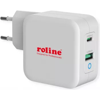 ROTRONIC-SECOMP Roline maitinimo šaltinis - 65 W - 3,25 A - PD, QC 3.0 - 2 išvesties prievadai (USB, USB-C)