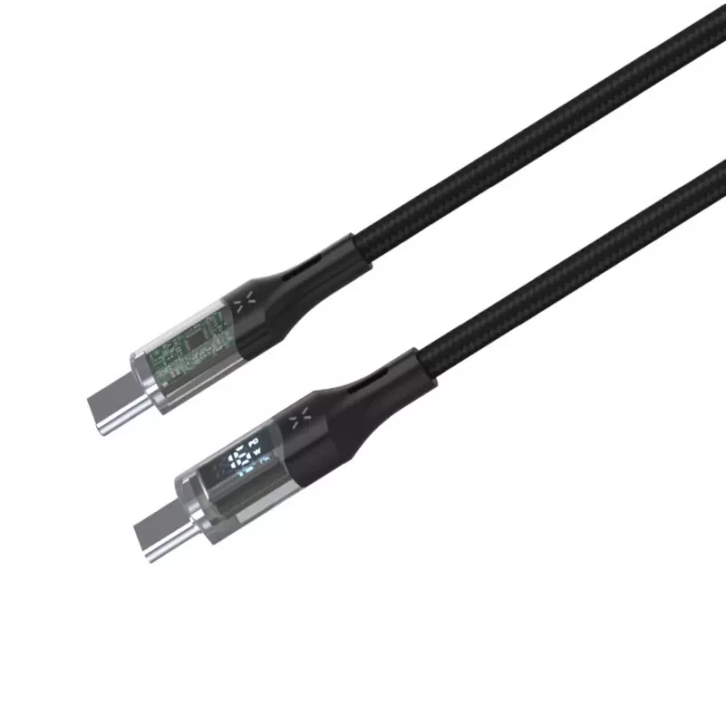Laidas USB-C/USB-C su vaizdo perdavimu, PD, 2m, USB 2.0, 100W | FIXDD-CC2-BK