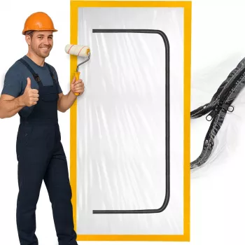 Dulkių barjeras durims, renovacijos dulkių uždanga 220x110 cm