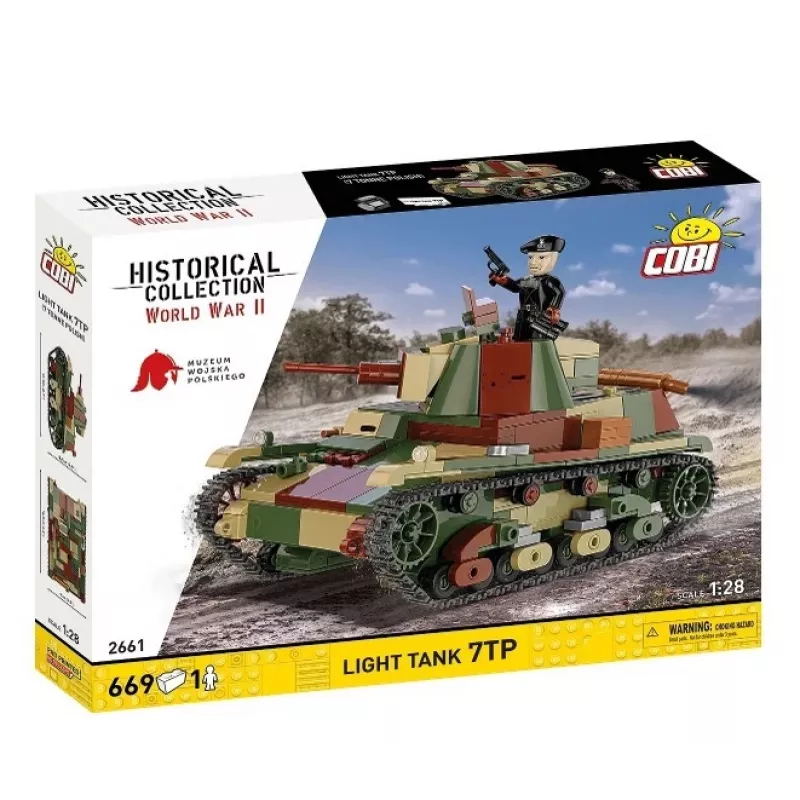 Cobi Konstrukciniai Blokeliai Lengvasis Tankas 7TP, 669 dalių, COBI-2661