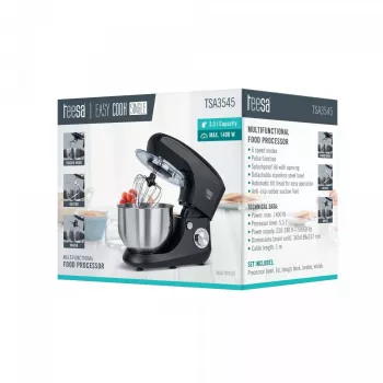 Virtuvinis kombainas TEESA EASY COOK Single Black TSA3545-B 1000 W 4 L