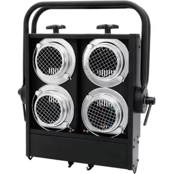 Halogeninis aklintojas EUROLITE Audience Blinder 4×PAR-36 juodas – 4 lempų scenos aklintojas