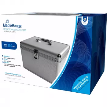 Dėklas diskams MediaRange BOX75 200 diskų Sidabrinis