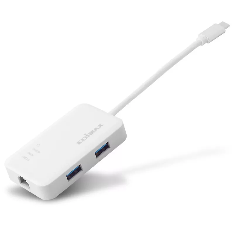 Edimax EU-4308 nešiojamojo kompiuterio dokas / prievadų replikatorius USB 3.2 Gen 1 (3.1 Gen 1) Type-C Baltas