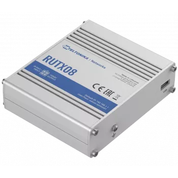 Teltonika RUTX08 laidinis maršrutizatorius Gigabit Ethernet nerūdijantis plienas