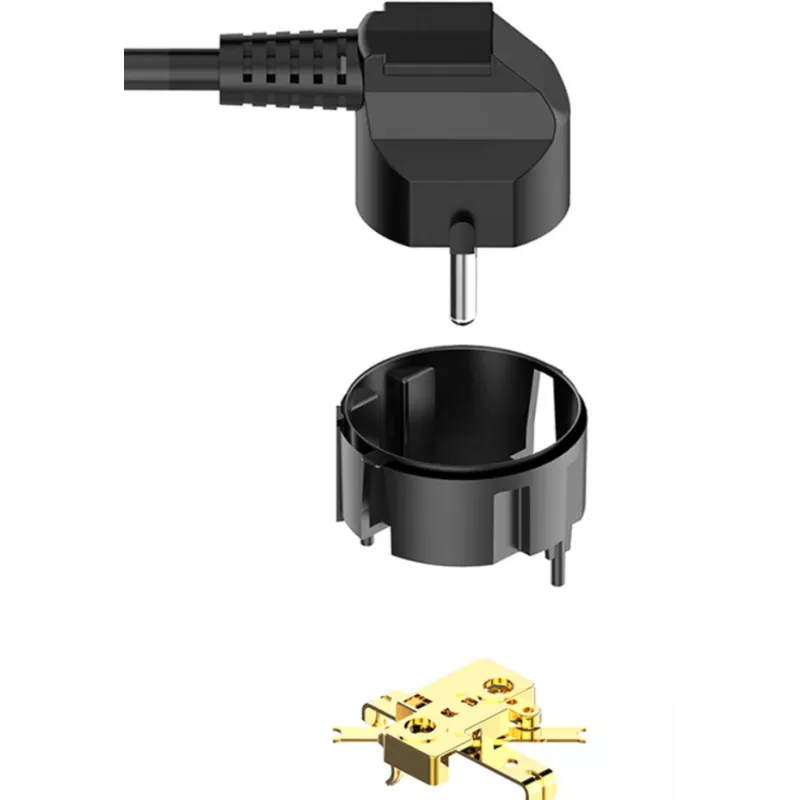 ColorWay CW-CHE64B kištukinis lizdas 10A 17W su USB