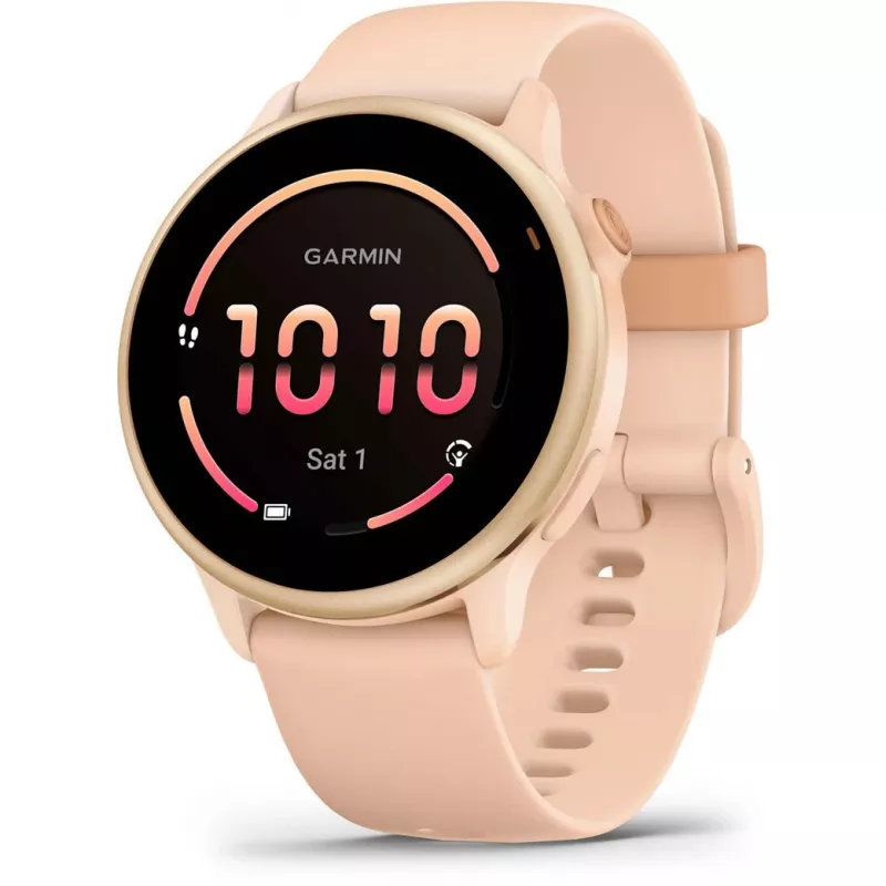 Garmin vívoactive 6 3,05 cm (1,2 inch) AMOLED 42 mm Skaitmeninis 390 x 390 pikselių Liečiamas ekranas Rožinis Wi-Fi GPS (palydovas)