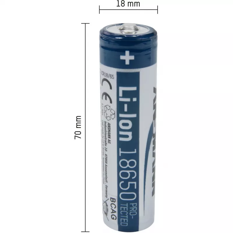 ANSMANN Baterija 18650 Li-Ion 2600 mAh 9,36 Wh Sidabrinė (1307-0000)