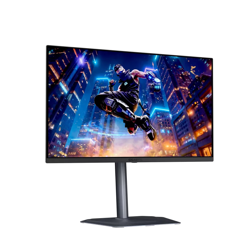 27 colių GIGABYTE MO27Q3 QD-OLED QHD žaidimų monitorius – 2560x1440, 360Hz, 0,03ms, 250 cd/m², HDR True Black 400, HDMI 2.1, DP 1.4