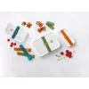 Vakuuminis indas ZWILLING 36807-007-0, plastikinis stačiakampis maisto indas, 1,1 l ir 2,3 l, sandariai užsidarantis dangtelis, išimamas, permatomas baltas