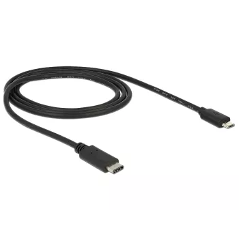 DeLOCK USB laidas - 5 kontaktų Micro-USB B (kištukas) - 24 kontaktų USB C (kištukas) - 1,0 m (USB 3.1) - Juoda (83602)
