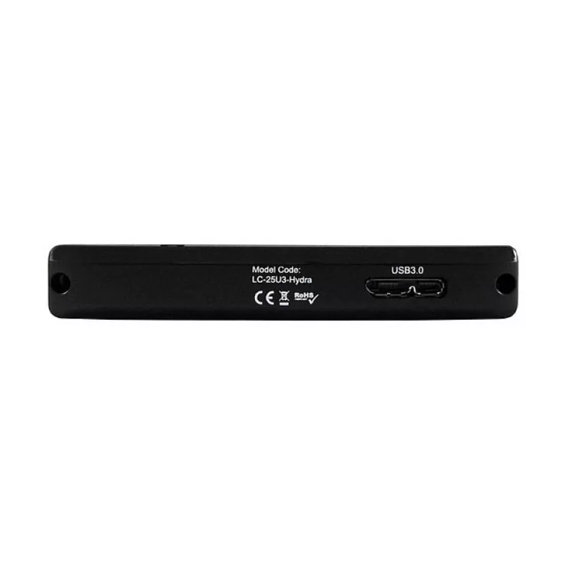 Išorinis HDD dėklas LC-Power LC-25U3-Hydra Black 2,5 colio