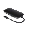 Dokavimo stotelė nešiojamam kompiuteriui AUKEY CB-C71 — 3x USB-C (USB 3.2 Gen1), HDMI, RJ-45, MicroSD, USB PD 100W, 0,15 m laidas, juoda
