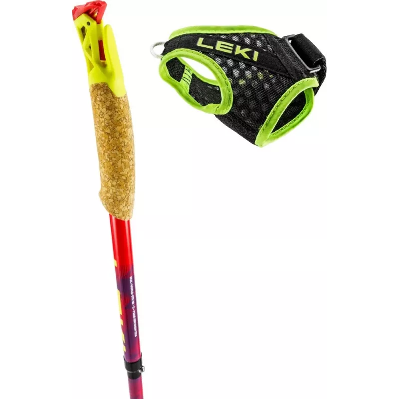 Trekkingo lazdos Leki TRL Ultratrail FX One 115 cm, raudonos