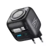 GaN kelioninis įkroviklis Havit UC250 A-EU 20V 1xUSB-C 0,7m juodas